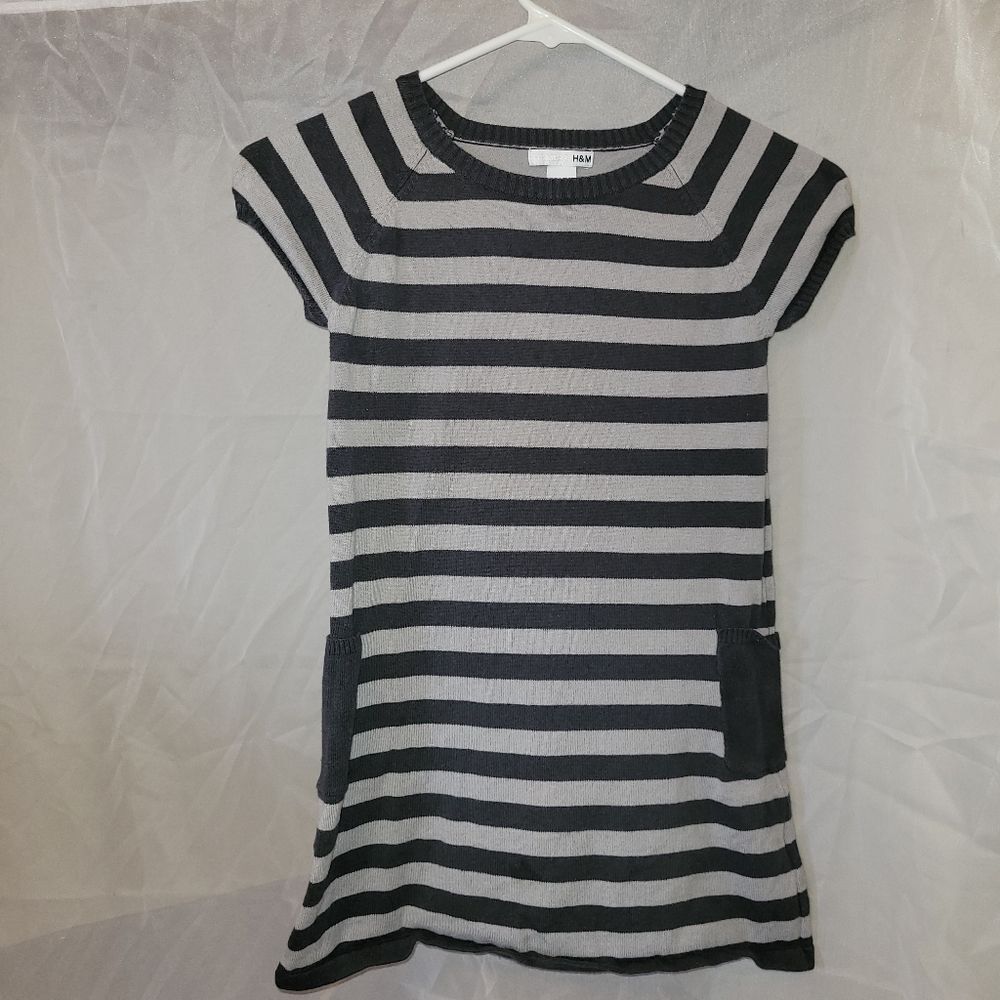 H&M 6-8y stripped sweater dress
